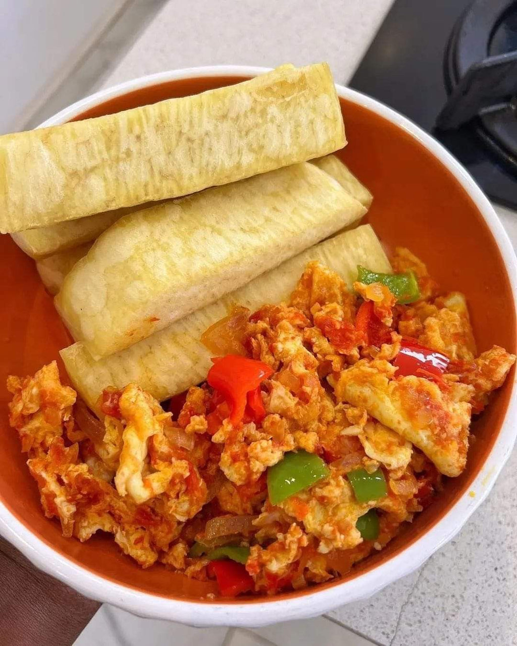 Egg Sauce & Fried Yam