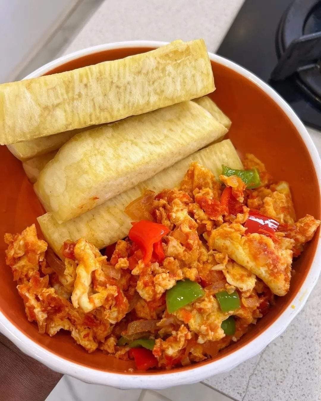 Egg Sauce & Fried Yam