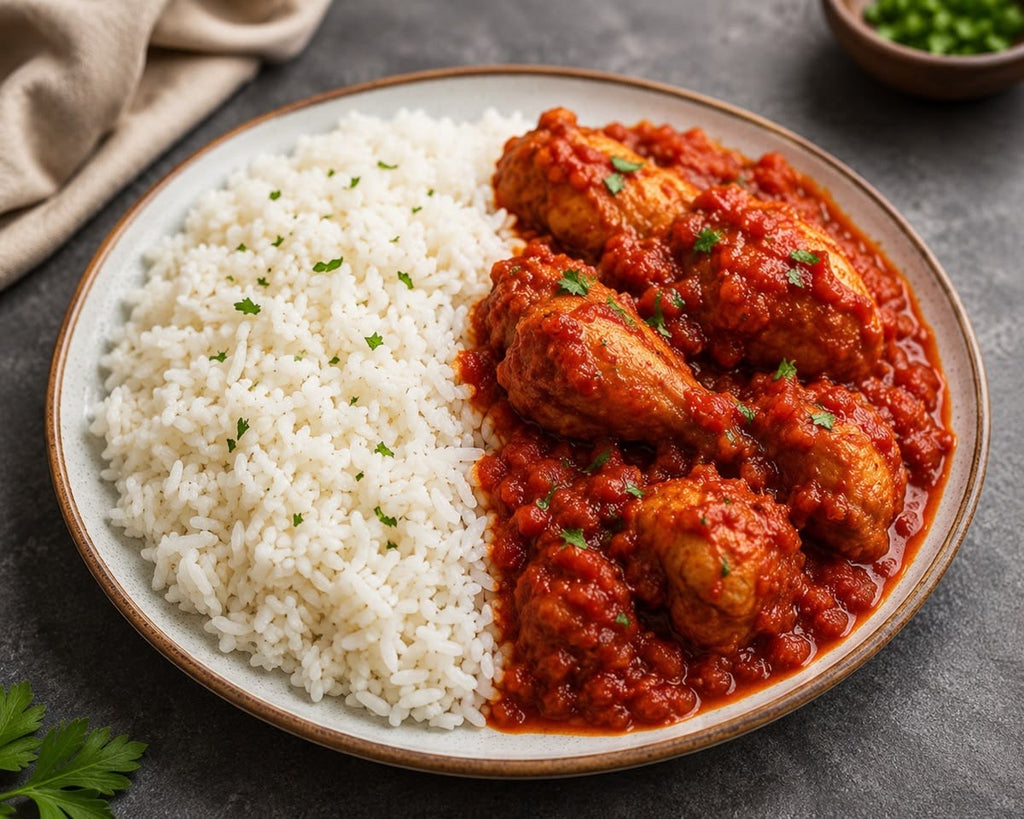 Nigerian Stew & Rice